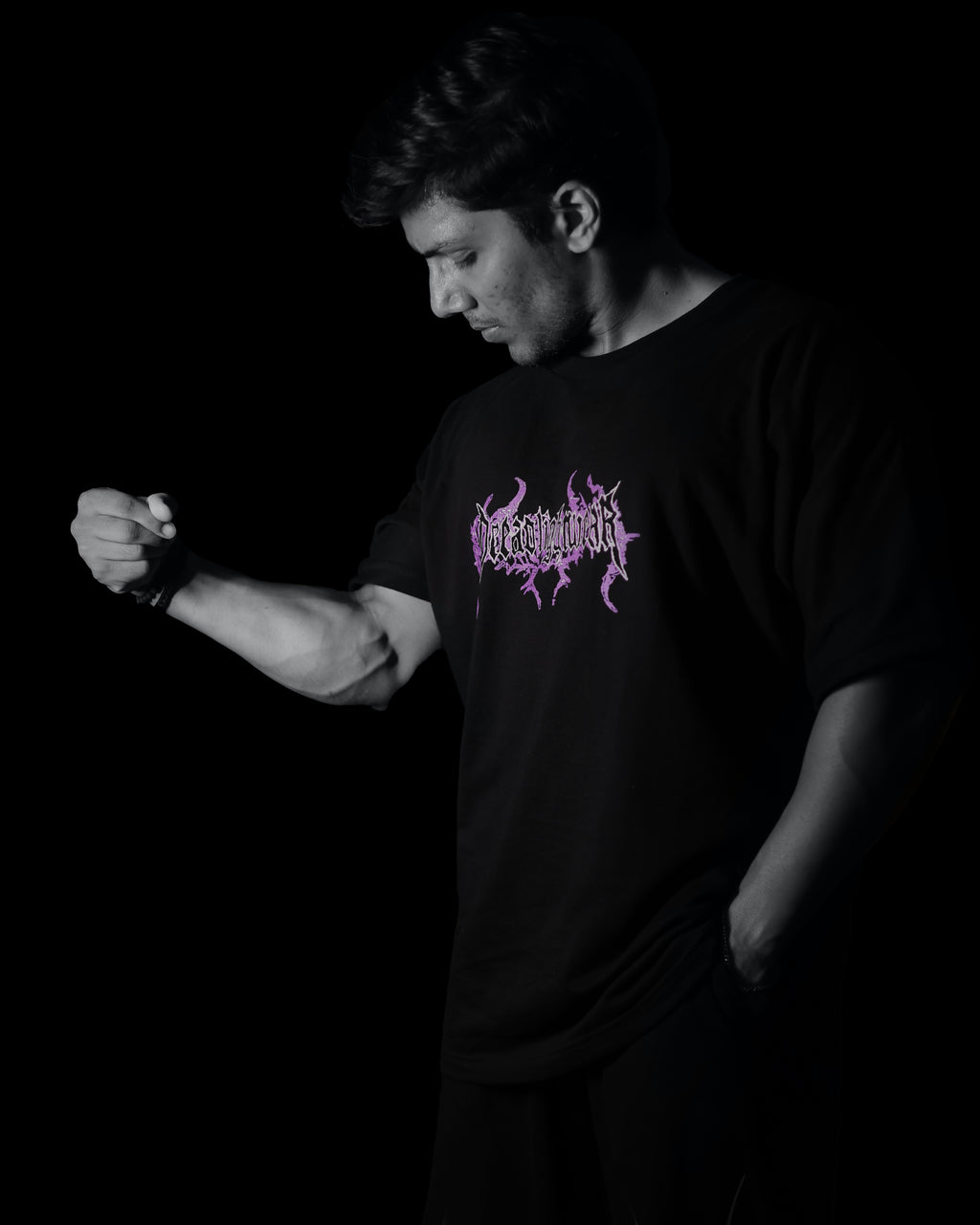 After-Light Oversized T-Shirt. [VIOLET ASH]