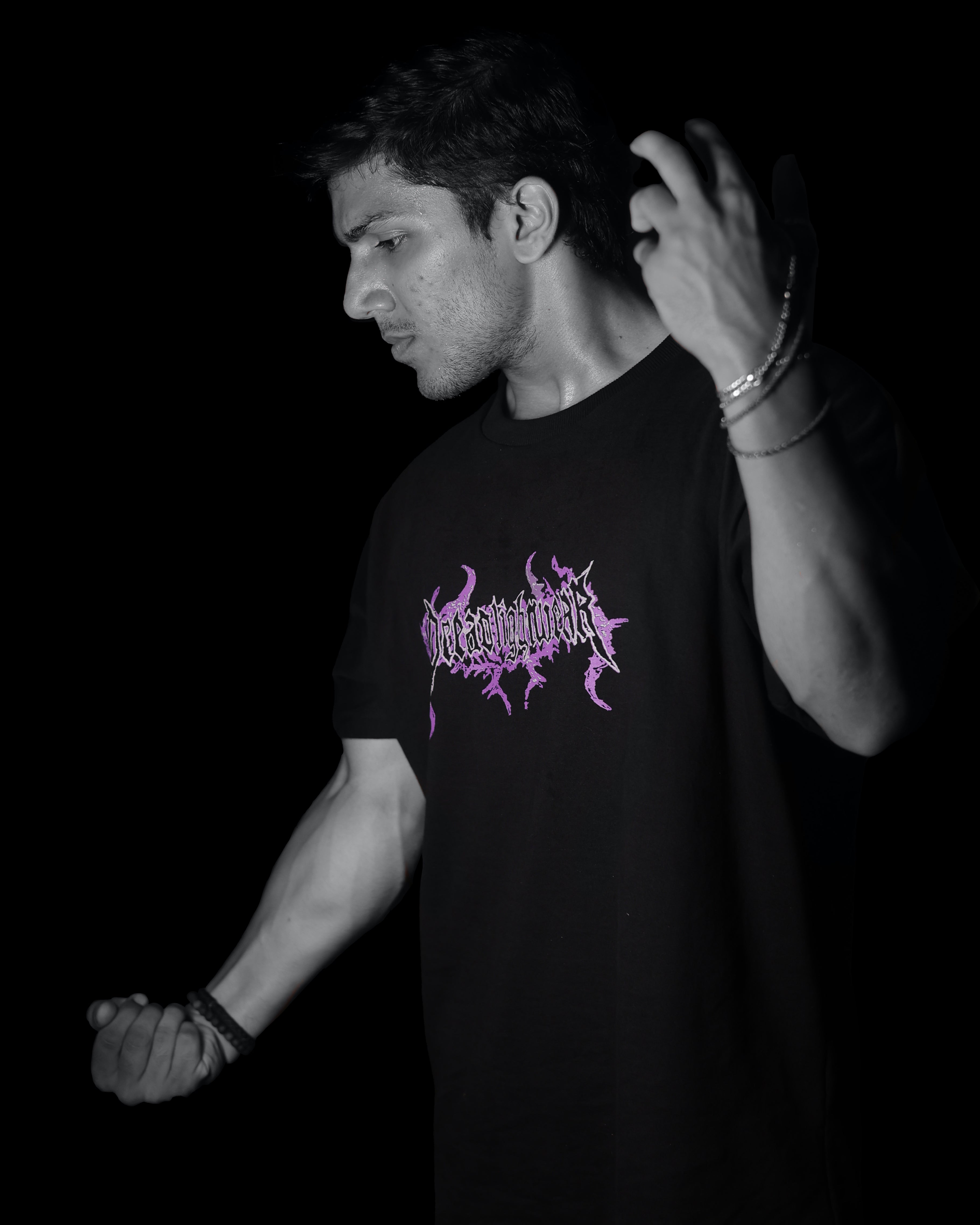 After-Light Oversized T-Shirt. [VIOLET ASH]